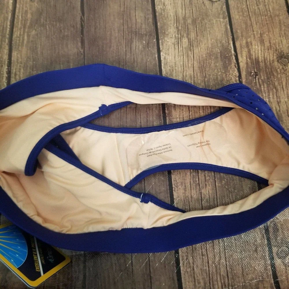 Fabletics Womens Bikini Size S‎ Small Blue Bottoms Valentina Mesh Soft Swimwear